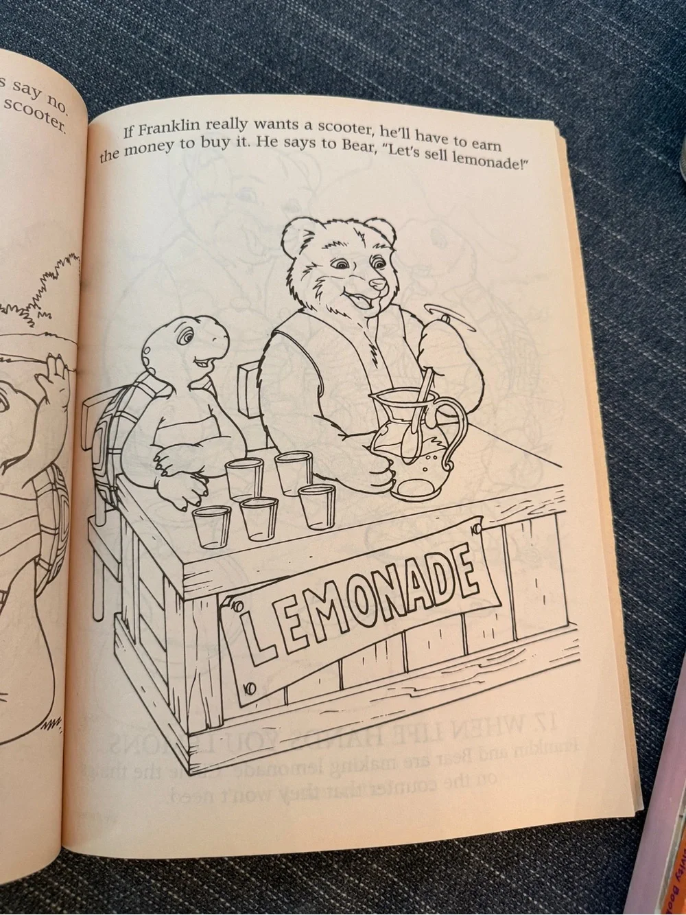 Vintage Franklin & Friends Giant Coloring Activity Book 2000 Turtle